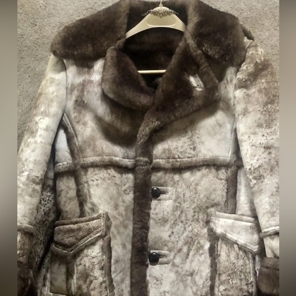 Vintage SHARLING Sheepskin  Leather RANCHER Wool Pile.